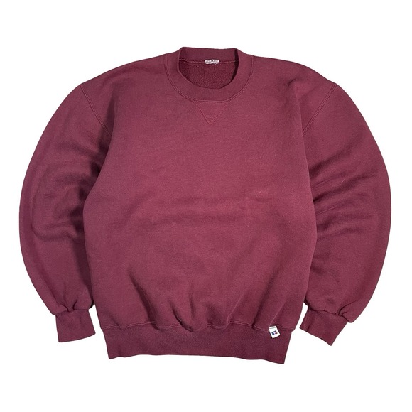 Russell Athletic Other - Vtg 90s Russell Athletic Sweatshirt Mens Medium Burgundy Maroon Blank Crewneck